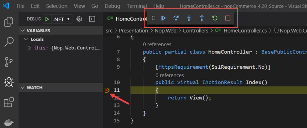 getting-started-with-nopcommerce-using-visual-studio-code